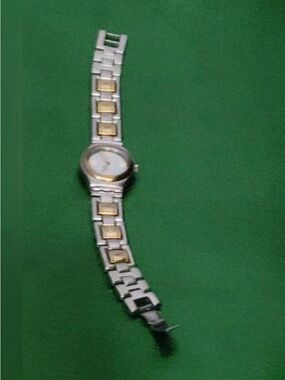 Two-Tone Silver and Gold Link Bracelet Watch